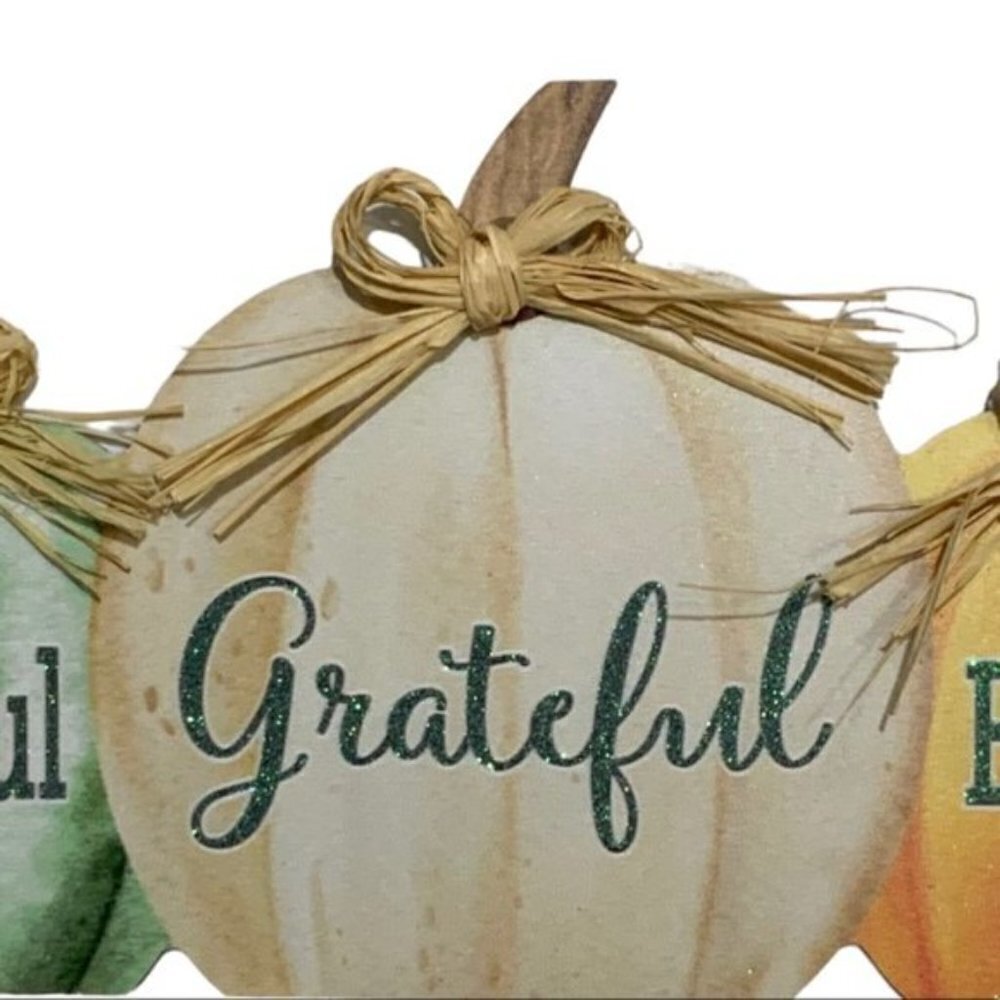 Modern Farmhouse Wall Hanging Fall Autumn Halloween Thanksgiving Decor 14 x 8 in - Picture 3 of 12